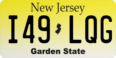 NJ license plate I49LQG