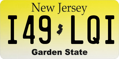 NJ license plate I49LQI