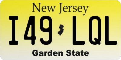 NJ license plate I49LQL