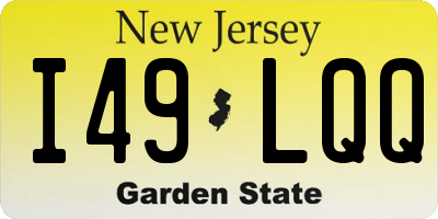 NJ license plate I49LQQ