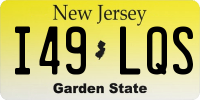 NJ license plate I49LQS