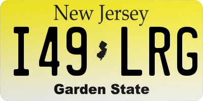 NJ license plate I49LRG