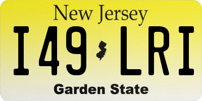 NJ license plate I49LRI