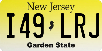 NJ license plate I49LRJ