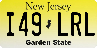 NJ license plate I49LRL