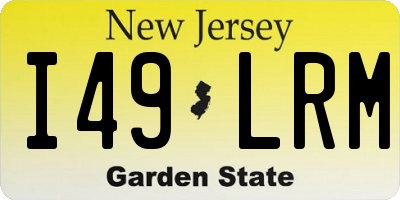 NJ license plate I49LRM