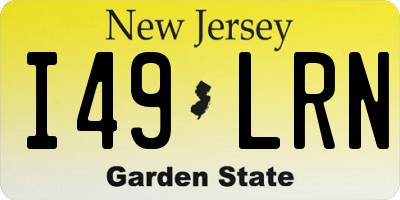 NJ license plate I49LRN