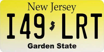 NJ license plate I49LRT
