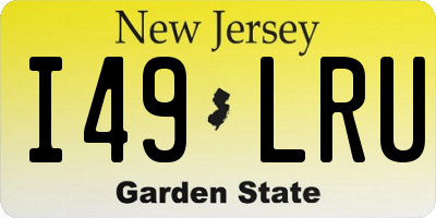 NJ license plate I49LRU