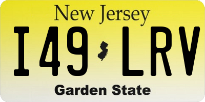 NJ license plate I49LRV