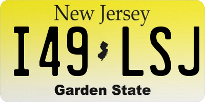 NJ license plate I49LSJ
