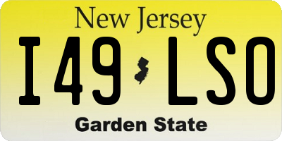 NJ license plate I49LSO