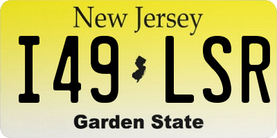 NJ license plate I49LSR