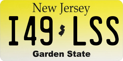 NJ license plate I49LSS