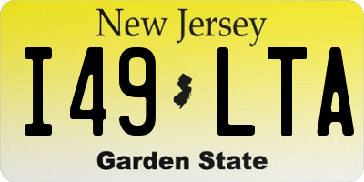 NJ license plate I49LTA