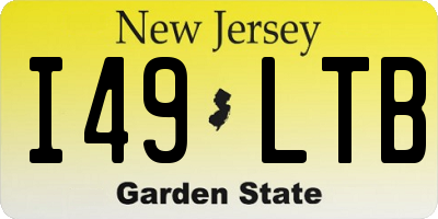 NJ license plate I49LTB