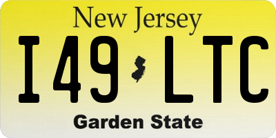 NJ license plate I49LTC