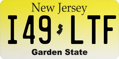 NJ license plate I49LTF