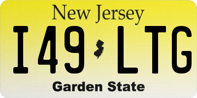 NJ license plate I49LTG