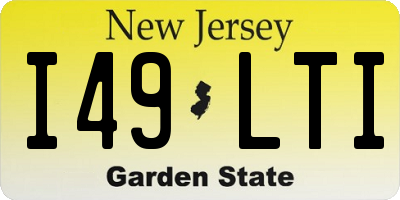 NJ license plate I49LTI