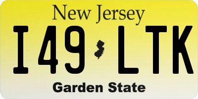 NJ license plate I49LTK