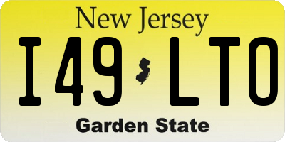 NJ license plate I49LTO