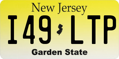NJ license plate I49LTP