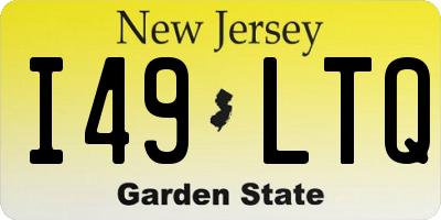 NJ license plate I49LTQ