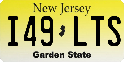 NJ license plate I49LTS