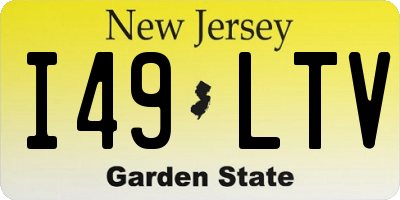 NJ license plate I49LTV