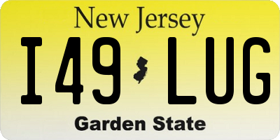 NJ license plate I49LUG