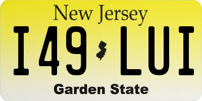 NJ license plate I49LUI