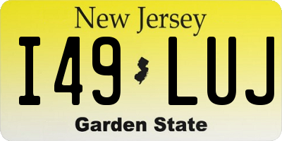 NJ license plate I49LUJ