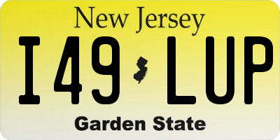 NJ license plate I49LUP
