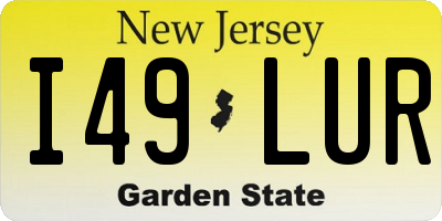 NJ license plate I49LUR