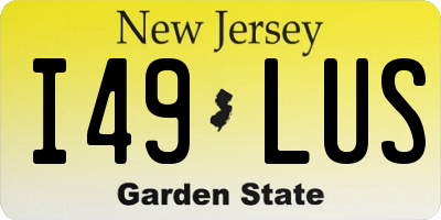 NJ license plate I49LUS