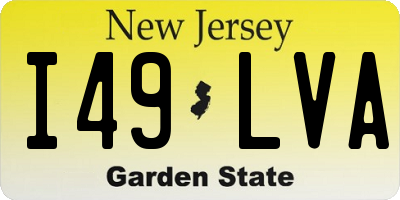 NJ license plate I49LVA