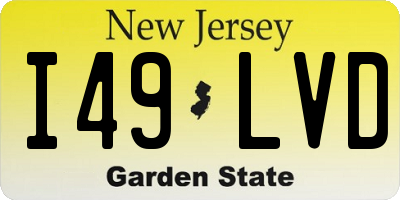 NJ license plate I49LVD