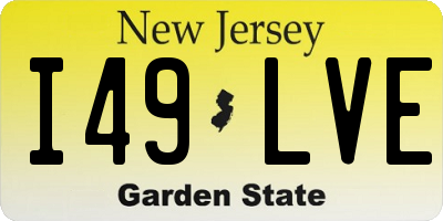 NJ license plate I49LVE