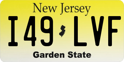 NJ license plate I49LVF