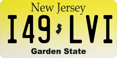 NJ license plate I49LVI