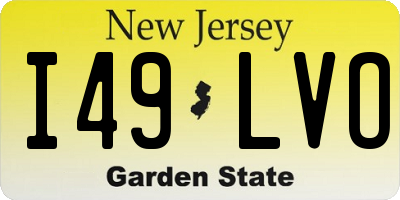 NJ license plate I49LVO