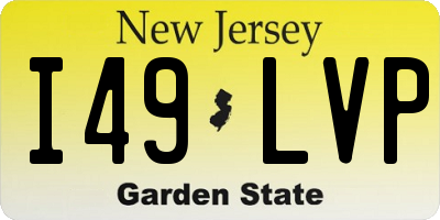 NJ license plate I49LVP