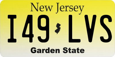 NJ license plate I49LVS