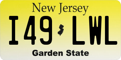NJ license plate I49LWL