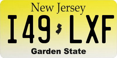 NJ license plate I49LXF