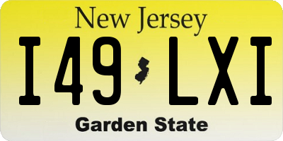 NJ license plate I49LXI