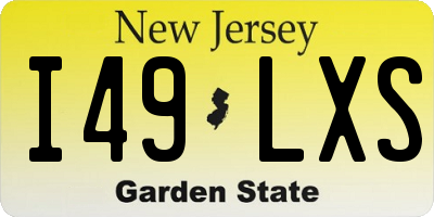 NJ license plate I49LXS