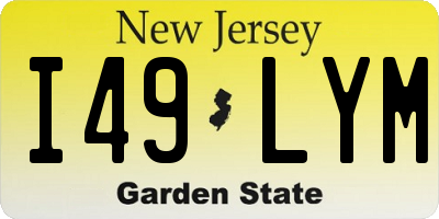 NJ license plate I49LYM