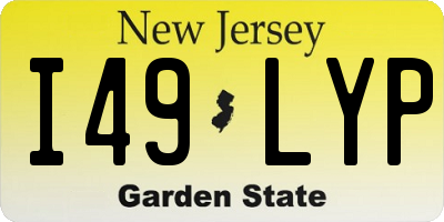 NJ license plate I49LYP